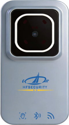 HF-PVBW3000 contactless palm vein terminal with IR camera and light diffuser ring