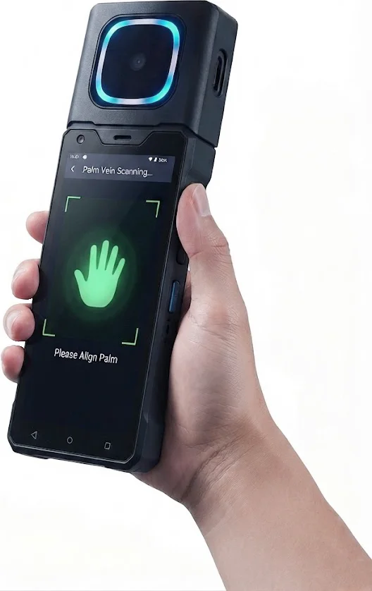 HF-HP505PV rugged handheld biometric terminal — https://hfsecurity.cn