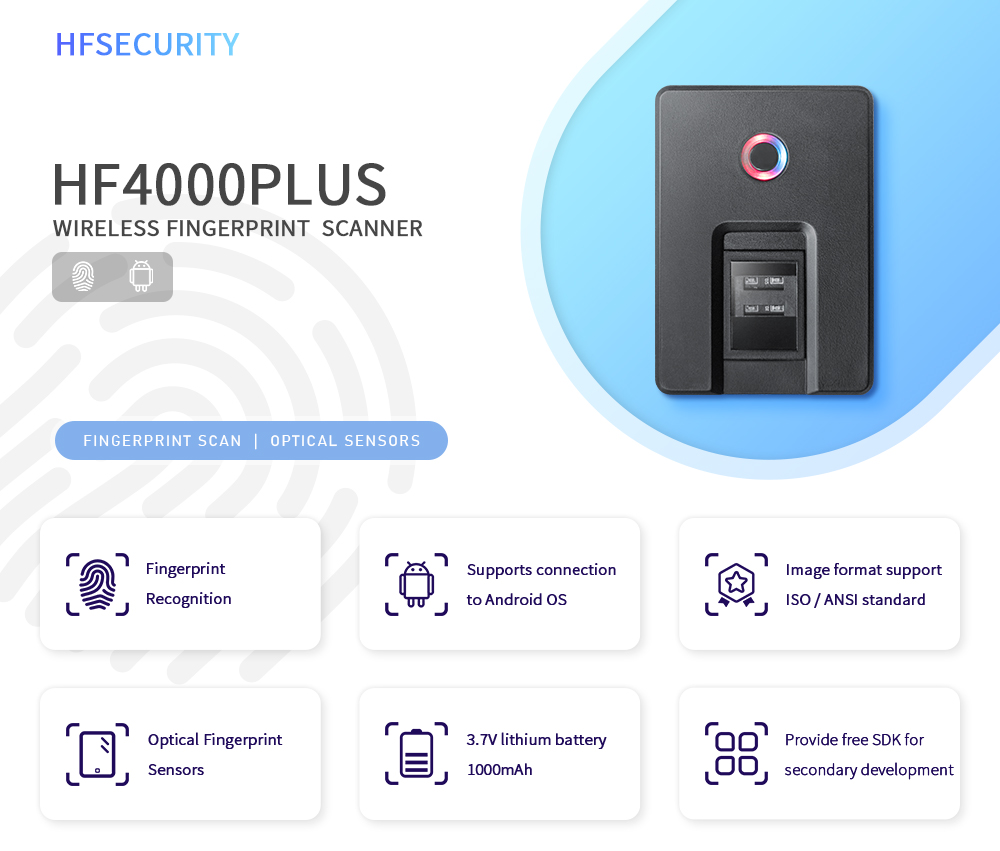 HF4000Plus bluetooth fingerprint scanner (1)